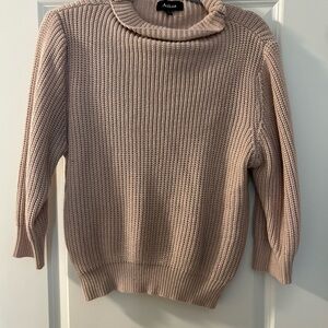 Aakaa Women's Cowl Neck Sweater in Blush Pink